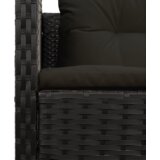 vidaXL zunanja kavč set - Črna Ratan, Les Srednje Trajno | Shoptok.si