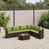 vidaXL 7-dijelni set vrtnih sofa od poliratana s jastucima smeđi | shoptok.hr