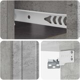  Noćni ormarić za montažu na zid Betonska siva 49 x 34,5 x 24 cm | shoptok.hr