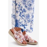 Boto Ladies sandals made of eco leather with flowers multicolor Tosmelia | shoptok.hr
