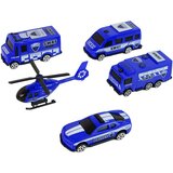  Set vatrogasnih i policijskih vozila za igru 10u1 - crvno/plavi | shoptok.hr