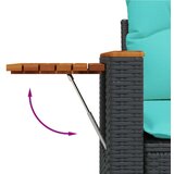  11-dijelni set vrtnih sofa od poliratana s jastucima crni | shoptok.hr