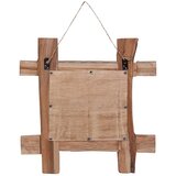  Ogledalo od cjepanica prirodno 50 x 50 cm reciklirana tikovina | shoptok.hr