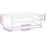 Stalak za monitor boja betona 42 x 24 x 13 cm konstruirano drvo | shoptok.hr