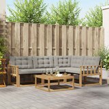  Set vanjskih sofa 5 kom. Bijela i svjetlosiva | shoptok.hr