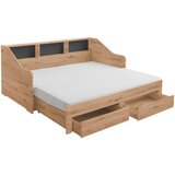CARRYHOME RAZTEGLJIVA POSTELJA 90 cm x 200 cm , temno siva, hrast artisan | Shoptok.si