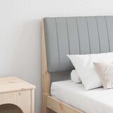 vidaXL Tapecirani uzglavlje Svijetlo siva 150 cm Čvrsto borovo drvo | shoptok.hr