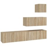  4-dijelni set TV ormarića boja hrasta sonome konstruirano drvo | shoptok.hr