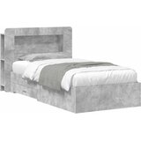  Okvir kreveta s pohranom s uzglavljem Betonska siva 80 x 200 cm | shoptok.hr