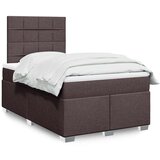 Maison Chic Box spring postelja - Vzmetna postelja z vzmetnico temno rjav 120x200 cm blago SL5600, (21901446) | Shoptok.si