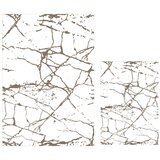 Mila Home komplet 2 belih in rjavih kopalniških preprog marble Cene