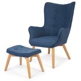Sofotel Norse stolica s naslonom i osloncem za noge, tamno plava | shoptok.hr