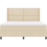Box Spring Krevet s Madracem - Krem 180x200 cm Tkanina | shoptok.hr