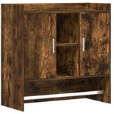 vidaXL Zidna polica Zidna montaža Dimljeni hrast 80 x 36 x 80 cm - Dimljeni hrast | shoptok.hr