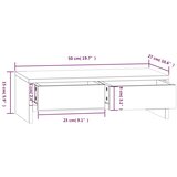  Stalak za monitor bijeli 50 x 27 x 15 cm od masivne borovine | shoptok.hr