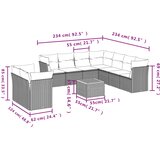 10-dijelni set vrtnih sofa s jastucima crni od poliratana | shoptok.hr