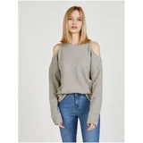 Pepe Jeans Grey Women's Sweatshirt with Exposed Shoulders Moni - Women