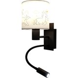 Brilagi LED fleksibilna lampa BOBO 1xE27/25W/230V + LED/3W crna/bela/jednorogovi | Eponuda.com