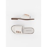 GOODIN White women's flip-flops on a flat sole | Shoptok.si