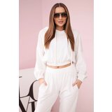 Kesi Velour set with hood ecru | shoptok.hr