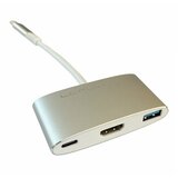 LC Power LC-HUB-C-MULTI-4 USB Tip-C Hub, 1x USB3.0 ,1x Tip-C port za punjenje, 1x HDMI 4K cene