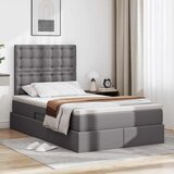  Krevet s od storage s madracem Siva 120 x 200 cm Lažna koža | shoptok.hr