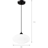  Visilica na sajli HARMA 1xE27/15W/230V, prečnik 30 cm, bela/crna | Eponuda.com