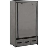  Garderobna omara siva 87x49x159 cm iz blaga | Shoptok.si