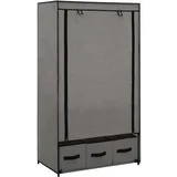 Garderobna omara siva 87x49x159 cm iz blaga