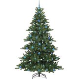 vidaXL Umetno Zložljivo Božično Drevo with LEDs z stojalom 210cm PVC | Shoptok.si