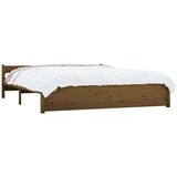  Posteljni okvir medeno rjav iz trdnega lesa 200x200 cm, (20648435) | Shoptok.si