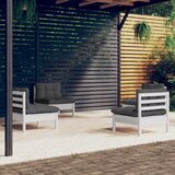 The Living Store Vrtna sedežna garnitura 4-delna z antracit blazinami borovina - Vrtna Sedežnaa Garnitura, (21474016) | Shoptok.si