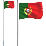  Portugalska zastava i jarbol 6,08 m aluminijski | shoptok.hr