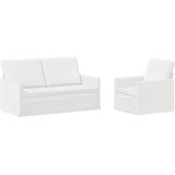 Set sofe 2 pcs Bijela Tkanina - Bijela Jednostruka + Dvostruka (140 cm) | shoptok.hr