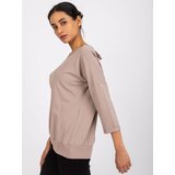 RUE PARIS Blouse-RV-BZ-7550.58-dark beige | Shoptok.si