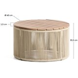Kave Home Okrogla vrtna klubska mizica z mizno ploščo iz akacije ø 60 cm Dandara – | Shoptok.si