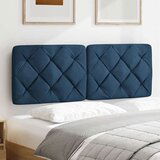 vidaXL Vzglavna stranica modra 140 cm blago | Shoptok.si