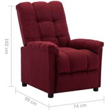  Naslanjač iz vinsko rdečega blaga | Shoptok.si