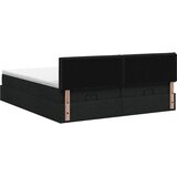  Podesivi krevet s madracem s uzglavljem 2 kom. Crna Tkanina - Crna 200 x 200 cm Dizajn linija | shoptok.hr