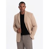 Ombre Men's jacket with high collar and hood - light brown | Eponuda.ba