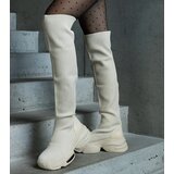 Gemre Lokira beige boots with elastic upper on chunky sole | Shoptok.si