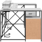 vidaXL Stol s ladicama s pohranom 182 x 101 x 87.5 cm Konstruirano drvo | shoptok.hr