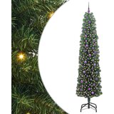 vidaXL Umestno božično drevo Zelena 240 cm PVC in Jeklo in Plastika | Shoptok.si