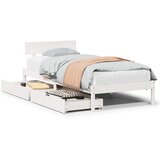 Maison Chic Postelja za odrasle - Posteljni Okvir brez vzmetnice bel 90x190 cm trdna borovina, (22082564) | Shoptok.si