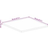 Stolna ploča 70x70x3,8 cm četvrtasta od masivnog drva manga | shoptok.hr