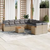 11-dijelni set vrtnih sofa od poliratana s jastucima bež | shoptok.hr