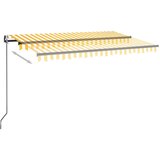 vidaXL Tenda na automatsko uvlačenje 450 x 350 cm žuto-bijela | shoptok.hr