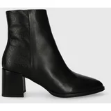 Calvin Klein Gležnarji ALMOND ANKLE BOOT 55 - EPI MN MX ženski, črna barva, HW0HW01701