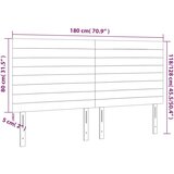 vidaXL LED posteljno vzglavje svetlo sivo 180x5x118/128 cm žamet | Shoptok.si