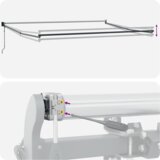 vidaXL Automatska uvlačiva tenda s LED žutom i narančastom 400x350 cm. | shoptok.hr